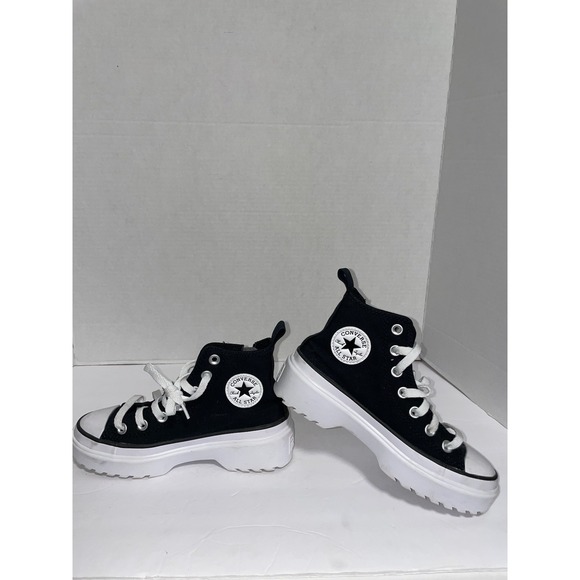 Youth 2 Converse Chuck Taylor All Star High Lugged Lift Platform Shoes - Picture 1 of 7